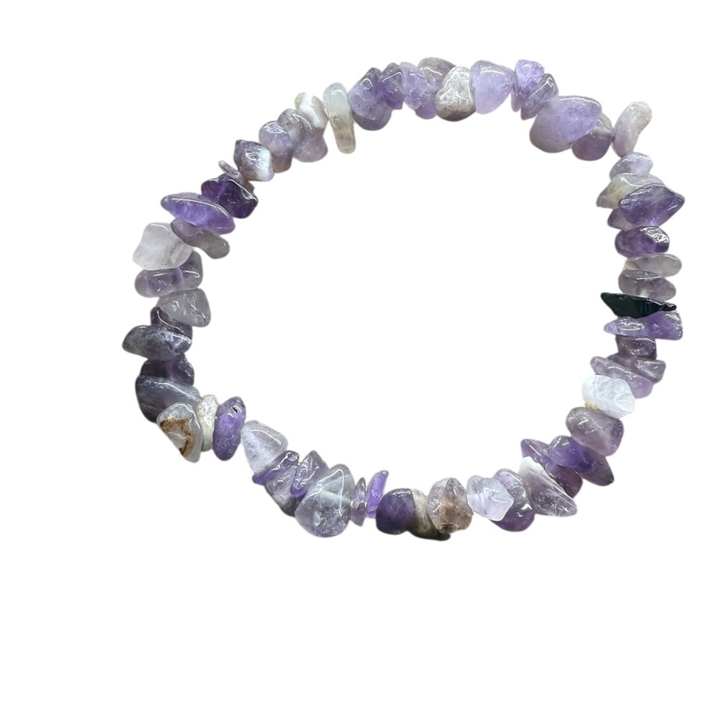 Unbranded Natural Boho Chic Amethyst gemstone Purple Gemstone Bracelet